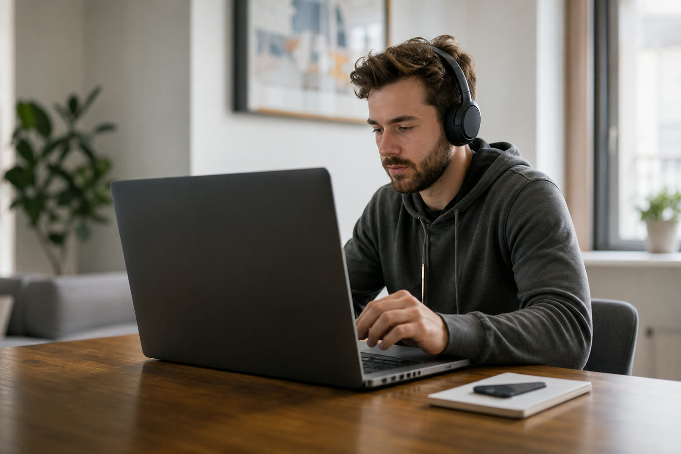 A hiring manager reading a candidate profile before an interview
